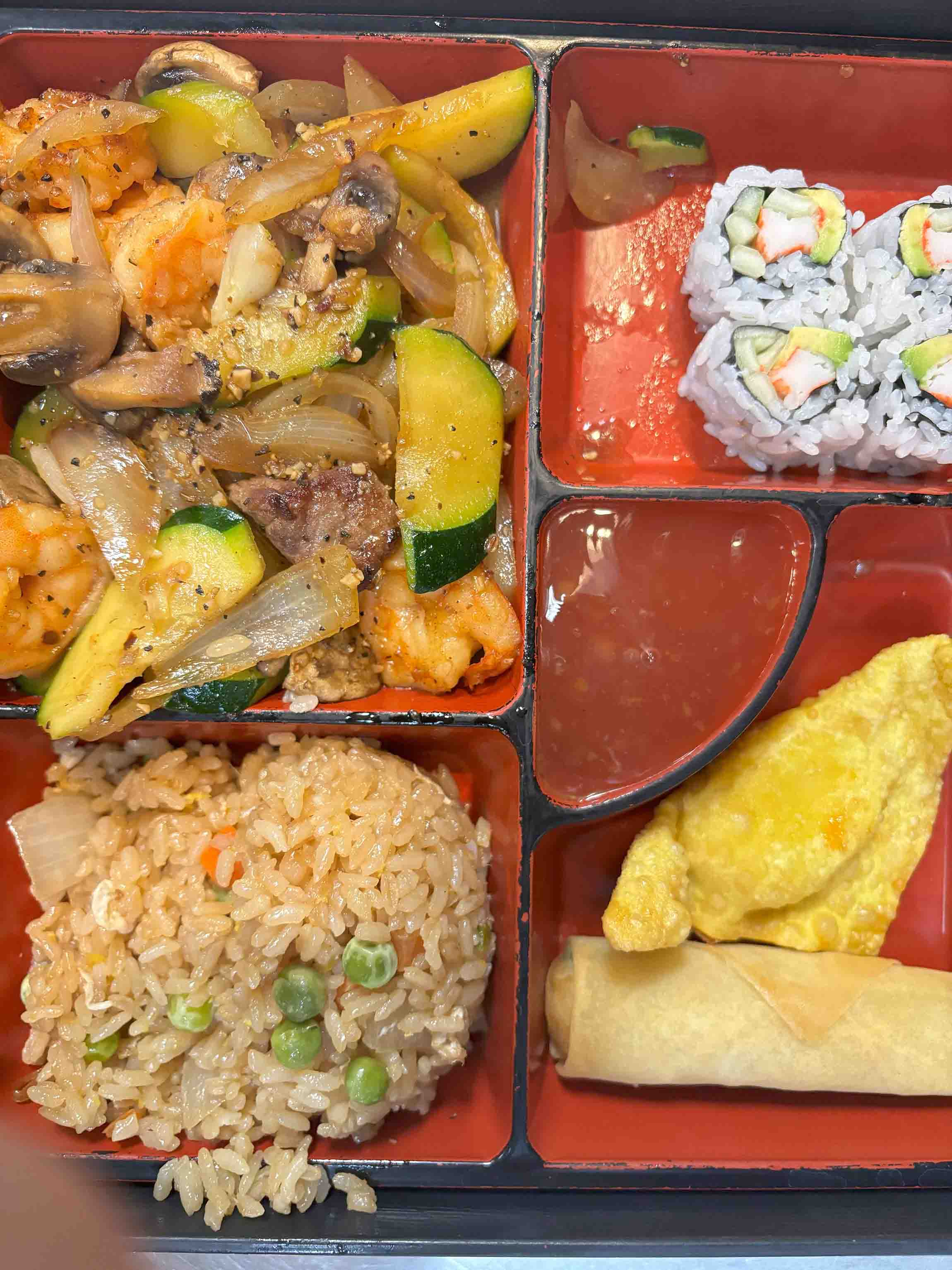 Hibachi Shrimp & Steak Bento Box