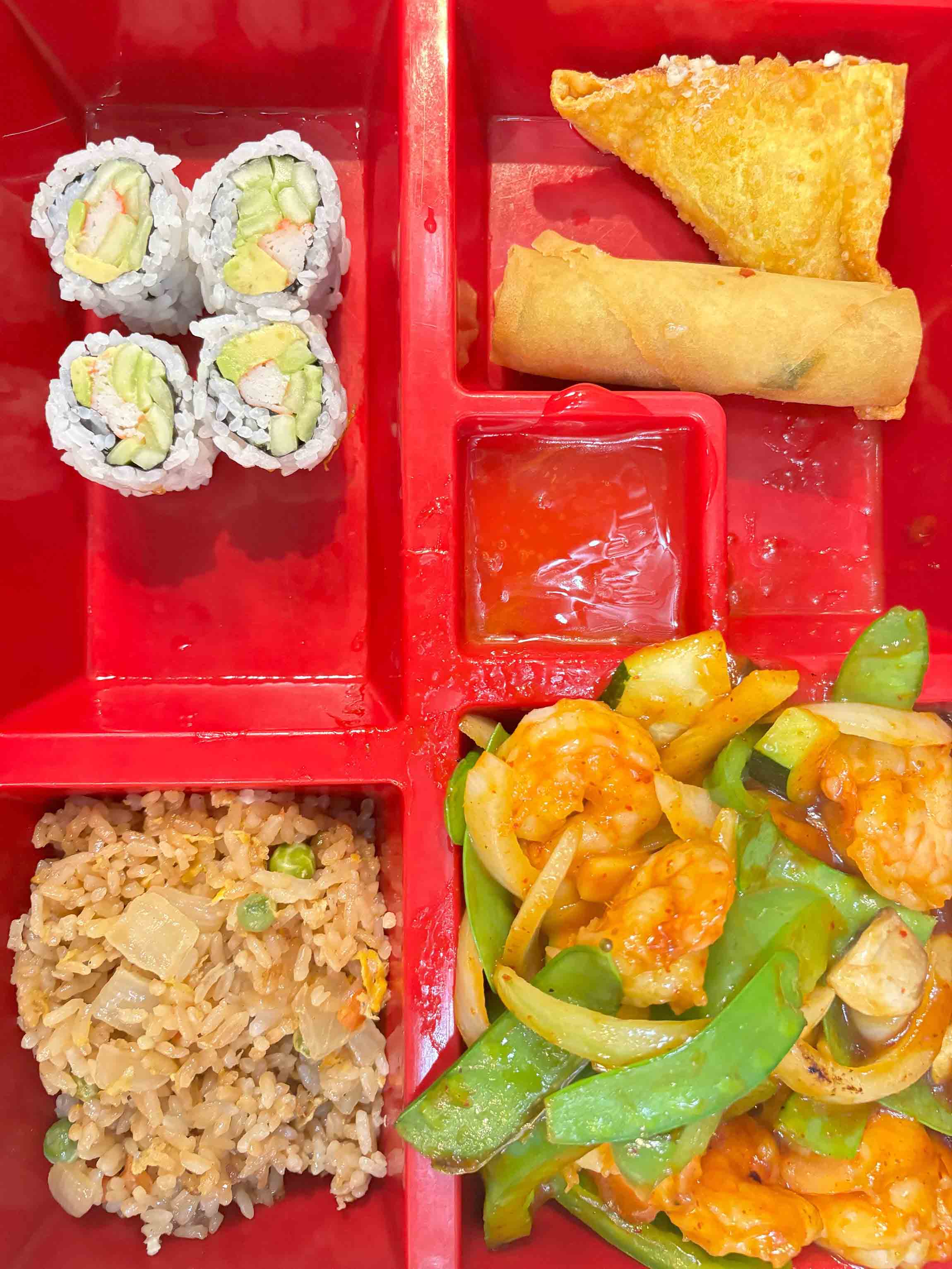 Red Curry Shrimp Bento Box